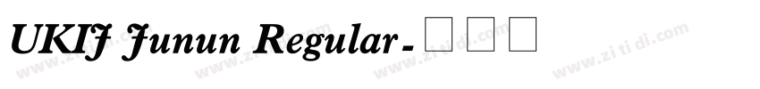 UKIJ Junun Regular字体转换